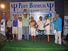 Siegerehrung in Bodrum, ersten Platz ersegelt